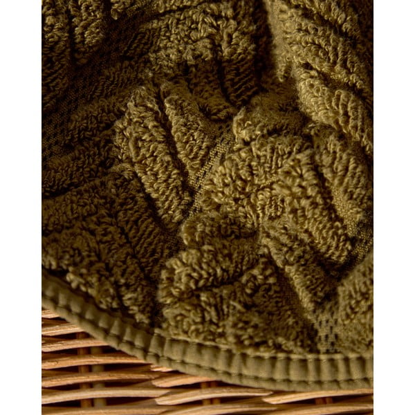 Zelena frotirna bombažna brisača 30x50 cm Rune – Kave Home-image-3