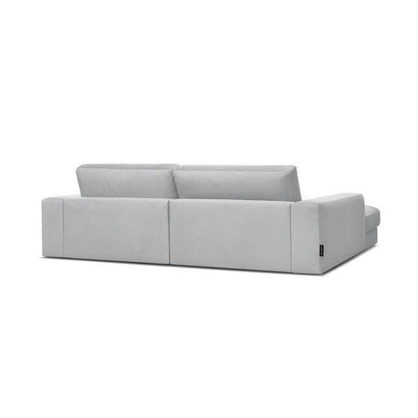 Svetlo siva žametna kotna sedežna garnitura (levi kot/z ležalnikom) Sierra – Bobochic Paris-image-4