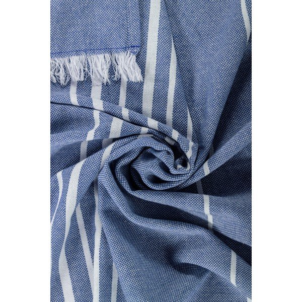 Modra bombažna odeja 150x200 cm Solene – Tiseco Home Studio-image-1