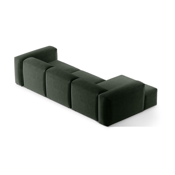 Zelena kotna sedežna garnitura (levi kot/z ležalnikom) Bergamo – Cosmopolitan Design-image-4