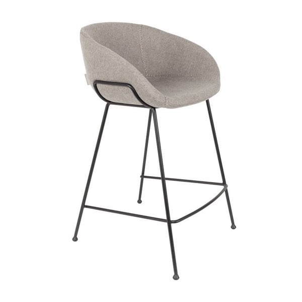 Komplet 2 sivih barskih stolov Zuiver Feston, višina sedeža 65 cm