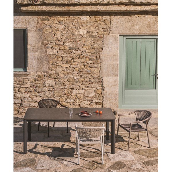 Vrtna miza s kamnito mizno ploščo 80x140 cm Anafi – Kave Home-image-3