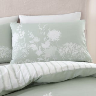 Bela in zelena posteljnina Catherine Lansfield Meadowsweet Floral, 135 x 200 cm