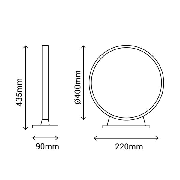 Črna talna svetilka SULION Nala, ø 40 cm-image-4