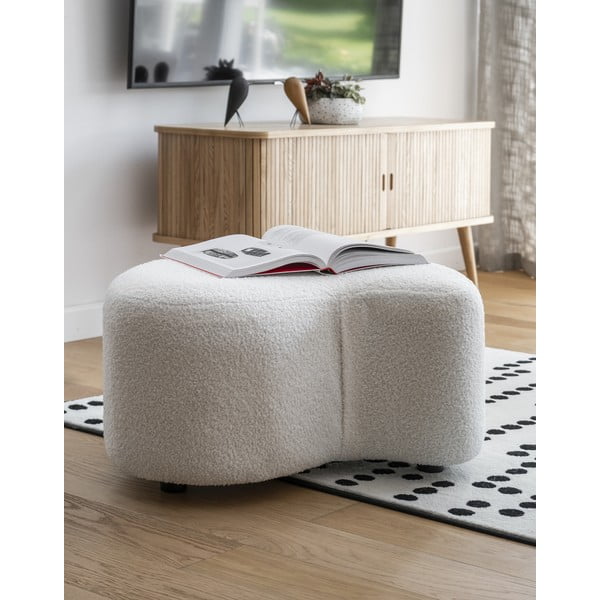 Bel tabure iz tkanine bouclé Miuf – Miuform-image-1