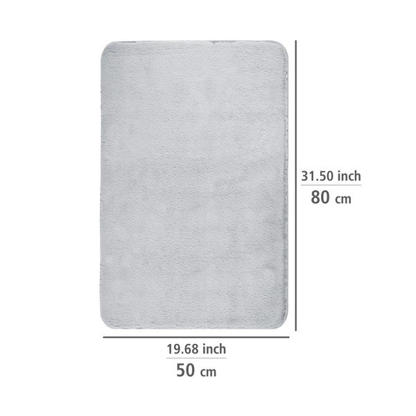 Svetlo siva tekstilna kopalniška preproga 50x80 cm Saravan – Wenko-image-2