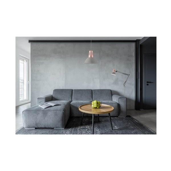 Siva stoječa svetilka s kovinskim senčilom Artemia F – GTV-image-3