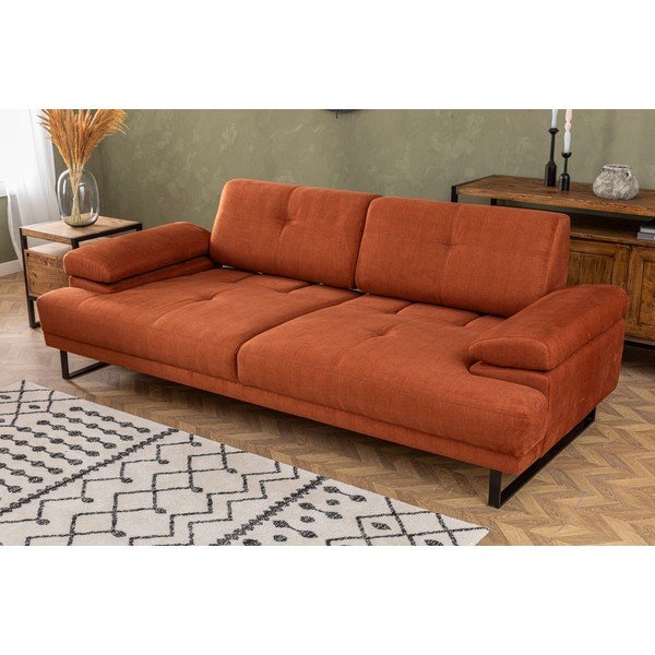Oranžna sedežna garnitura 239 cm Mustang – Balcab Home-image-3