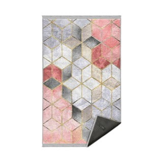 Rožnata/siva pralna preproga 120x180 cm – Mila Home
