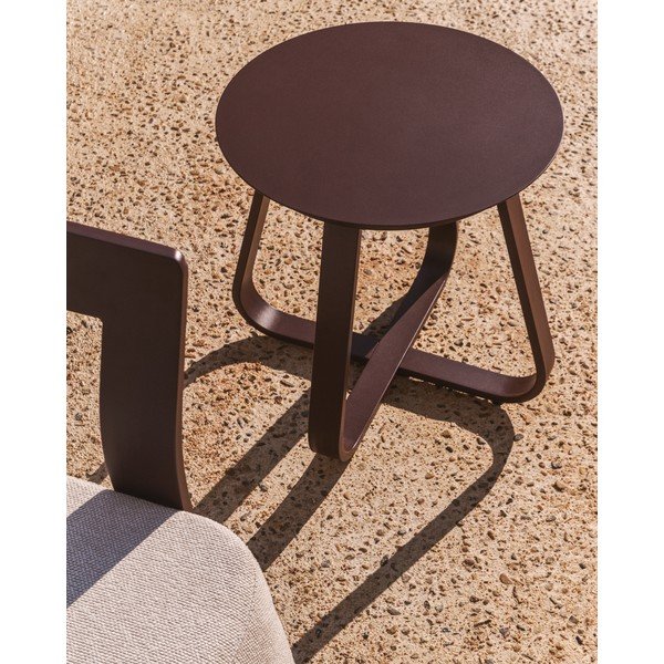 Kovinska okrogla vrtna mizica ø 48 cm Tamaris – Kave Home-image-3