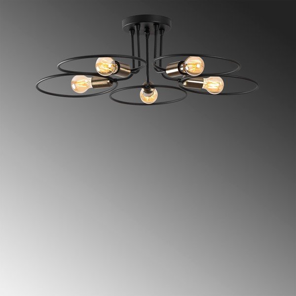 Črna stropna svetilka Circle – Opviq lights-image-3