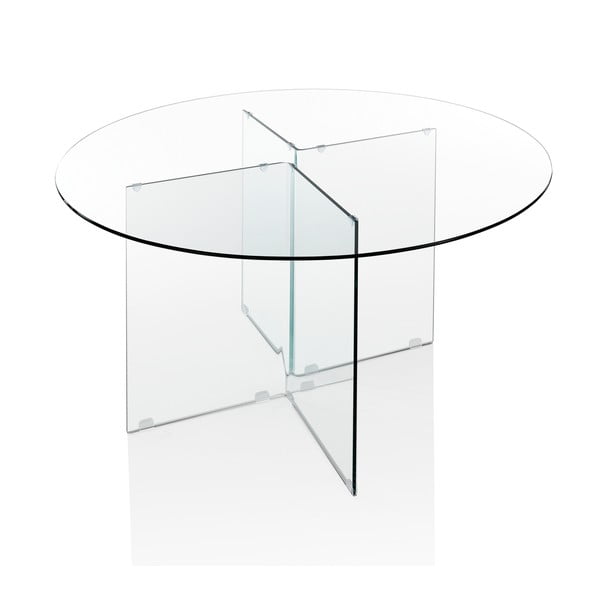Steklena okrogla jedilna miza ø 130 cm Kaya – Tomasucci-image-3