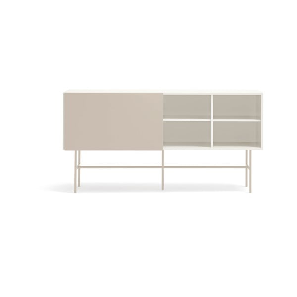 Bež/kremno bela nizka komoda z drsnimi vrati 180x91 cm Nube – Teulat-image-3