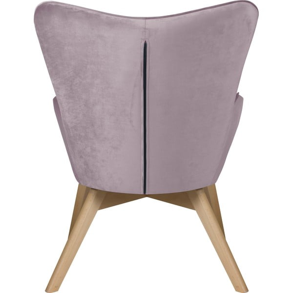 Svetlo vijoličen žameten fotelj z naslonjalom za noge Niko – Ropez-image-4