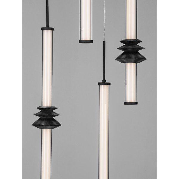Mat črna keramična LED zatemnitvena viseča svetilka s senčilom iz akrilnega stekla ø 35 cm Stalactite – Nova Luce-image-4