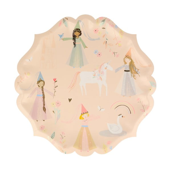 Papirnati krožniki za enkratno uporabo v kompletu  8 ks princess – Meri Meri