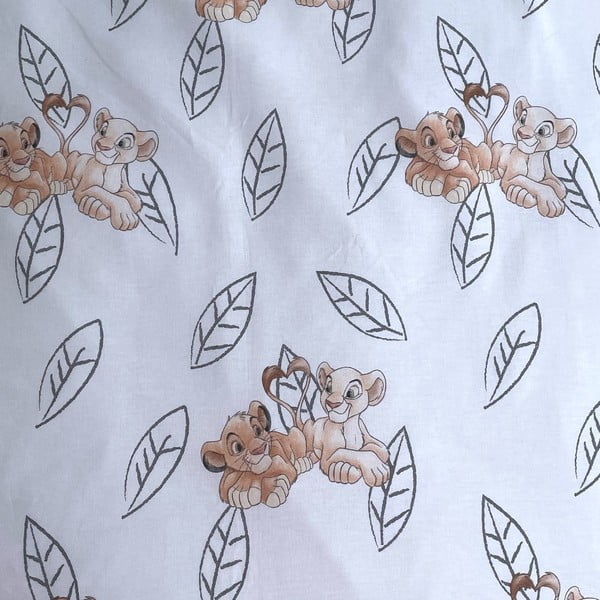 Svetlo rumena enojna bombažna otroška posteljnina s svetlečim učinkom 140x200 cm Lion King "Best friends" – Jerry Fabrics-image-4