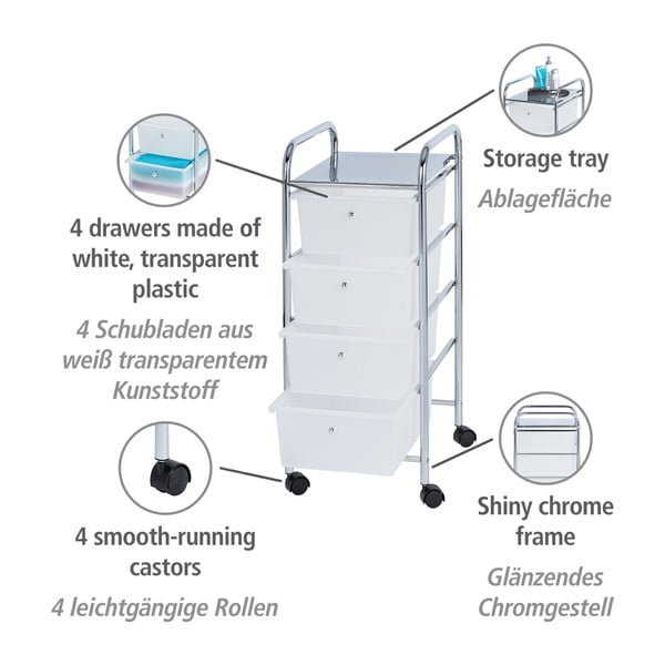 Mobilen kopalniški regal s 4 predali Wenko Messina-image-3