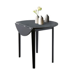 Črna zložljiva jedilna miza Støraa Trento Quer, ⌀ 92 cm