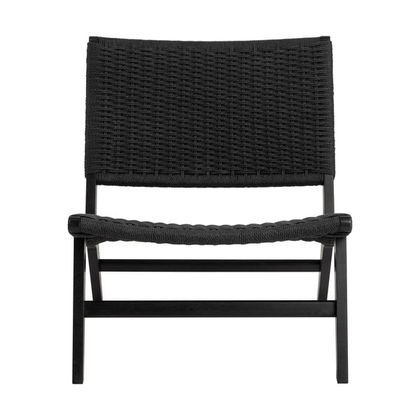 Črn pleten fotelj Carson – Actona