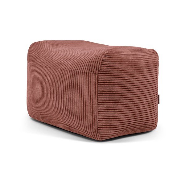 Opečnato oranžna vreča za sedenje iz rebrastega žameta Plus 70 Lounge – SLOWDOWN