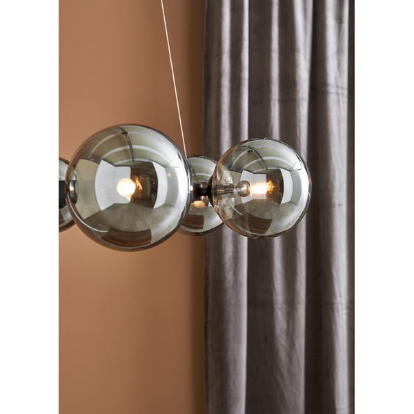 Viseča svetilka s črno strukturo Markslöjd Circle 6L-image-1