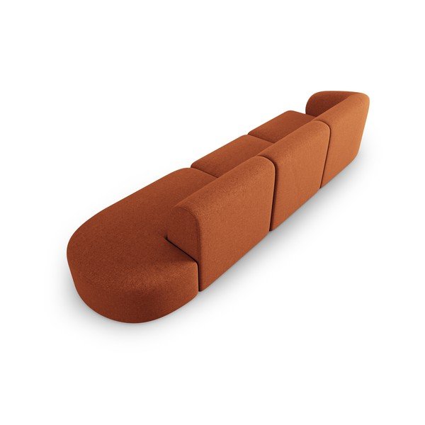 Oranžna sedežna garnitura 302 cm Shane – Micadoni Home-image-3