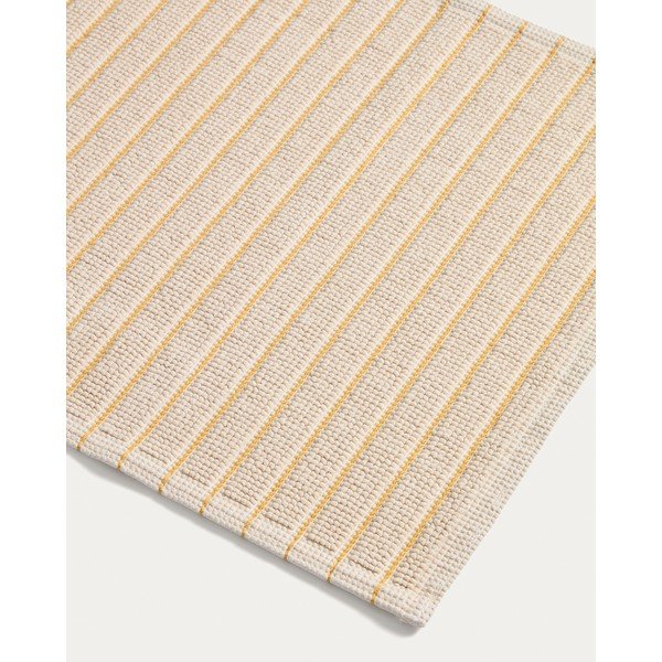 Rumena/bež tekstilna kopalniška preproga 50x80 cm Merade – Kave Home-image-1