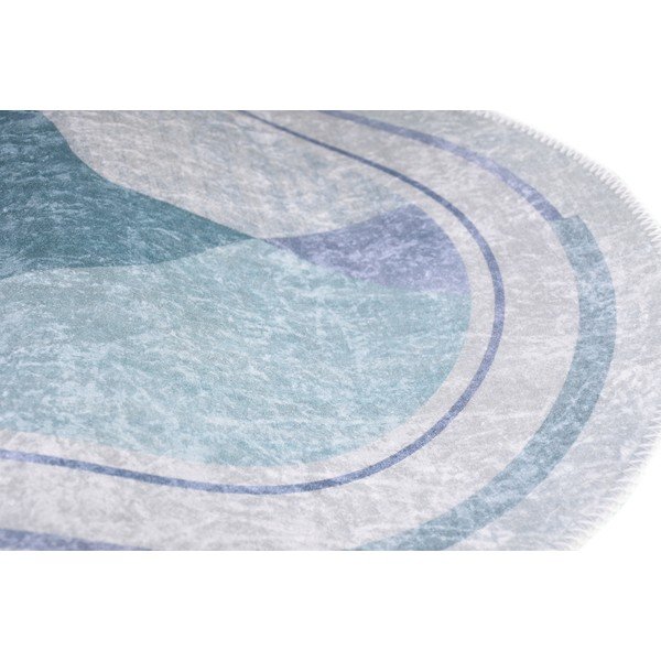 Modra/kremno bela pralna okrogla preproga ø 120 cm Yuvarlak – Vitaus-image-2