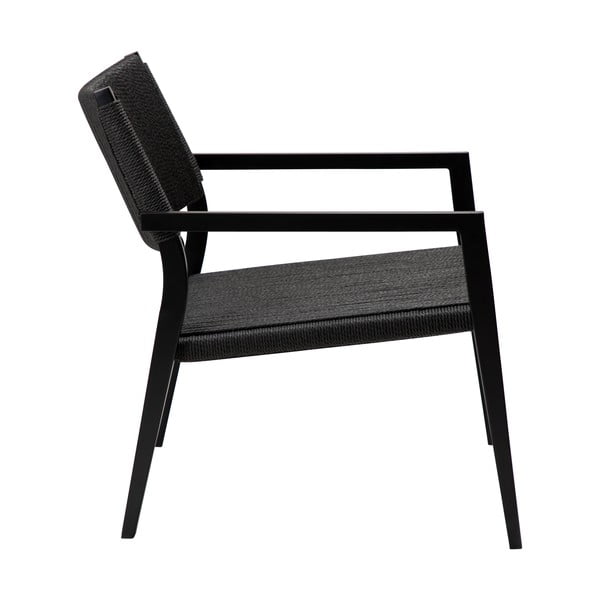 Črn pleten fotelj iz trstike Loop – DAN-FORM Denmark-image-3