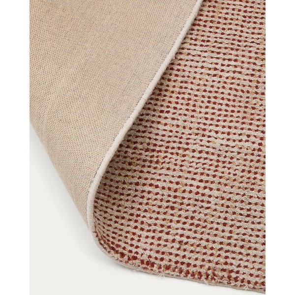 Ročno tkana viskozna preproga v barvi terakote 160x230 cm Elvan – Kave Home-image-2