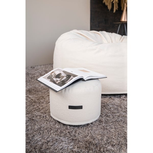 Svetlo siva vreča za sedenje iz tkanine bouclé Mini – SLOWDOWN-image-1