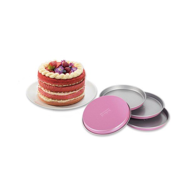 Komplet 4 roza pekačev za torte Zenker Creative, ø 17 cm-image-1