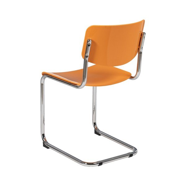 Oranžni jedilni stoli v kompletu 4 ks Chrome – Ixia-image-4