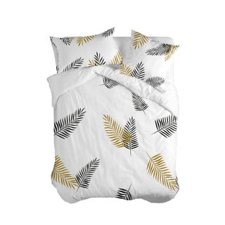 Bela bombažna prevleka za odejo za zakonsko posteljo 200x200 cm Foliage – Blanc