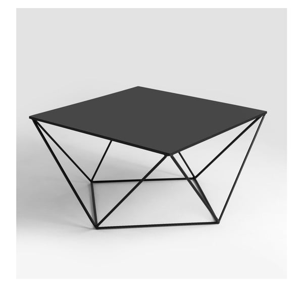 Črna klubska miza Custom Form Daryl,, 80 x 80 cm