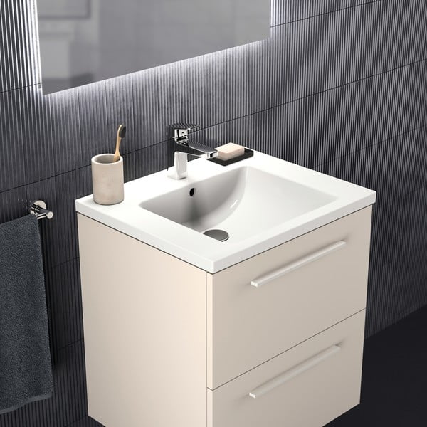 Kremno bela stenska omarica za pod umivalnik 60x63 cm i.Life B – Ideal Standard-image-1