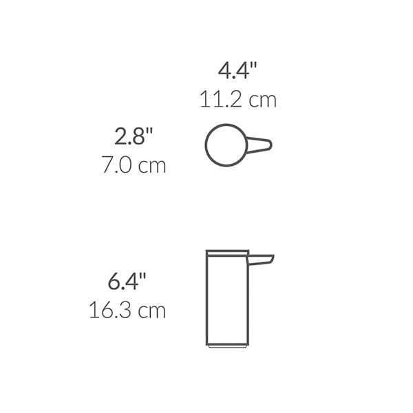 Jeklen avtomatski dozirnik za milo v mat srebrni barvi 266 ml – simplehuman-image-2