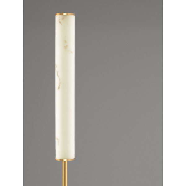 Bela/medeninasta LED stoječa svetilka v marmornem dekorju (višina 140 cm) Nolia – Nova Luce-image-1