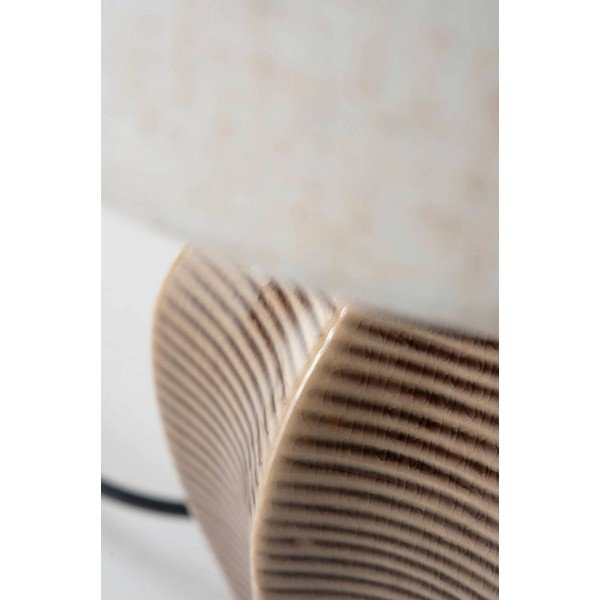 Bež/temno rjava keramična namizna svetilka (višina 34 cm) Wera – Jotex-image-4