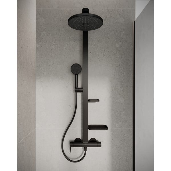 Mat črna kovinska tuš garnitura 111 cm ALU+ – Ideal Standard-image-1