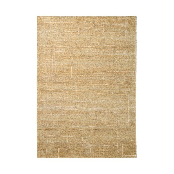 Gorčično rumena ročno tkana preproga 200x300 cm Eloda – Kave Home