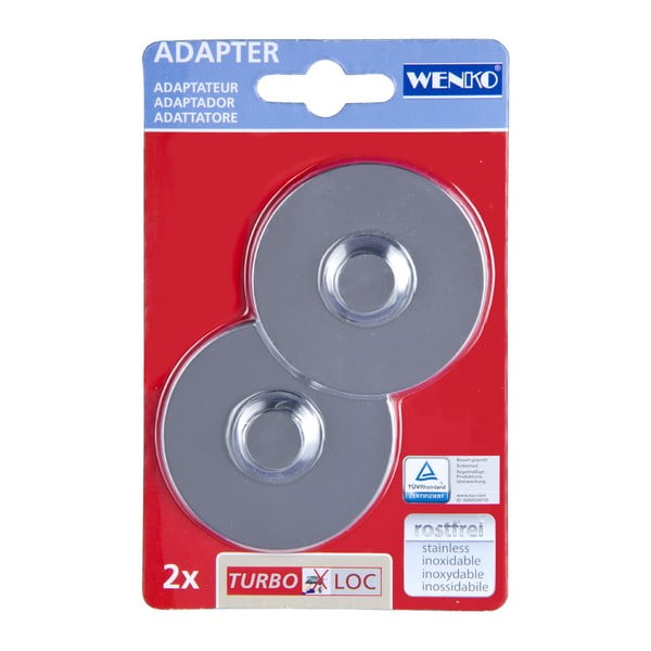 Komplet 2 stenska obešala Wenko Turbo-Loc Shiny-image-1