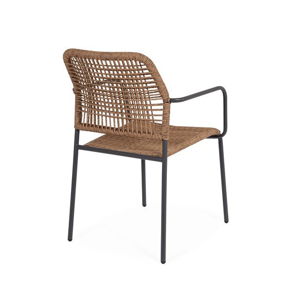 Kovinski vrtni stol v temno sivi in naravni barvi Jable – Bizzotto-image-4