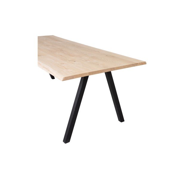 Jedilna miza s hrastovo ploščo WOOOD Tablo, 199 x 90 cm-image-4