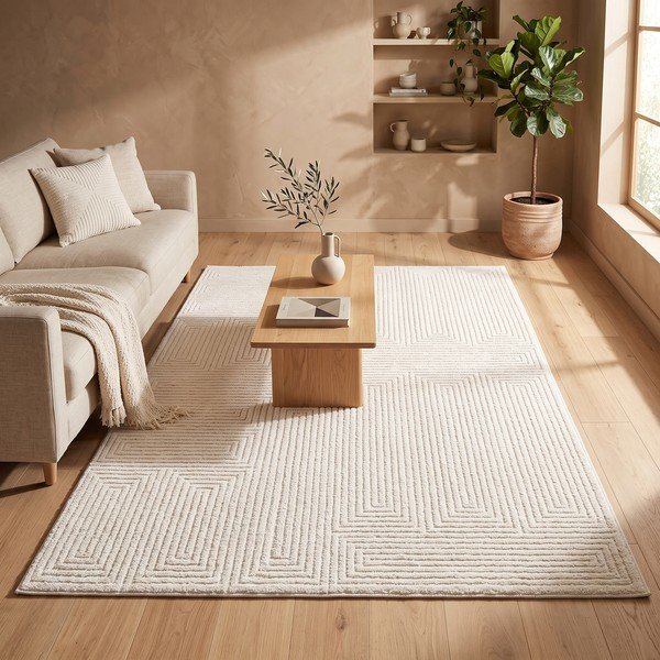 Kremno bela preproga 200x290 cm Labyrinth – ESTE-image-2