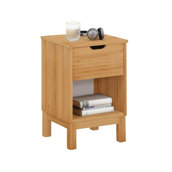 Nočna omarica iz masivnega bora v naravni barvi Post – Støraa-image-2