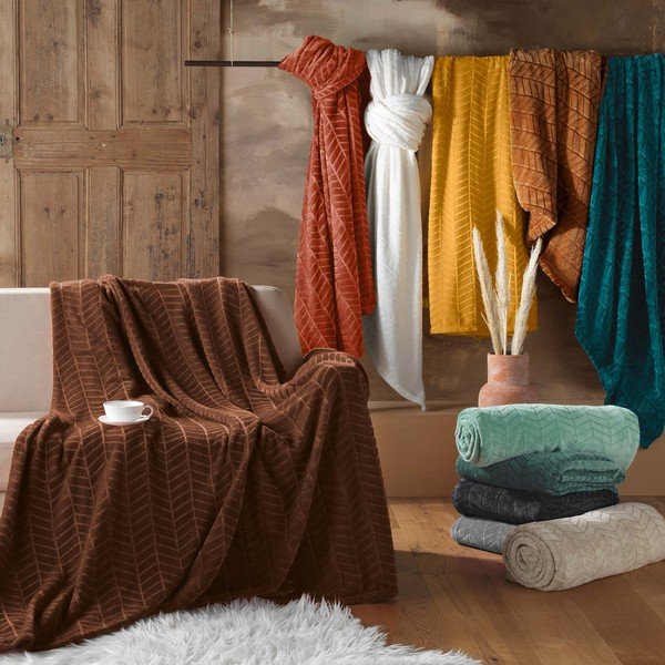 Zeleno pregrinjalo iz mikroflanele 180x220 cm Arya – douceur d'intérieur-image-3