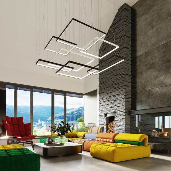 Črna kovinska LED viseča svetilka TUULA – Thoro-image-4