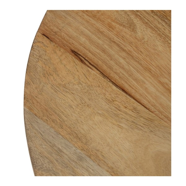 Okrogla klubska mizica iz masivnega manga v naravni barvi ø 60 cm Mao – Ixia-image-4